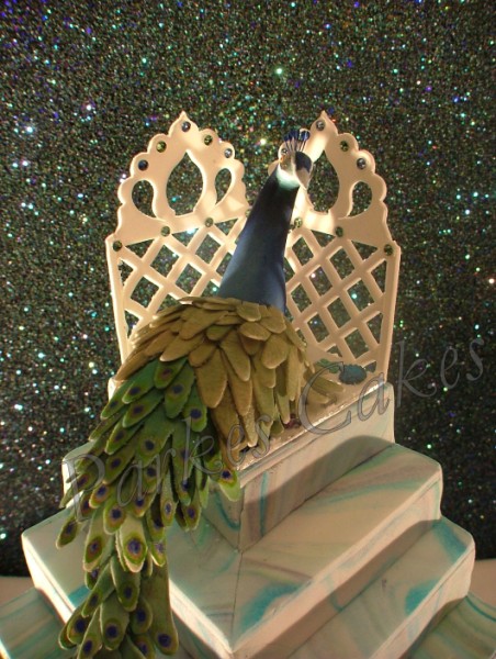 Peacock cake topper (452 x 600)